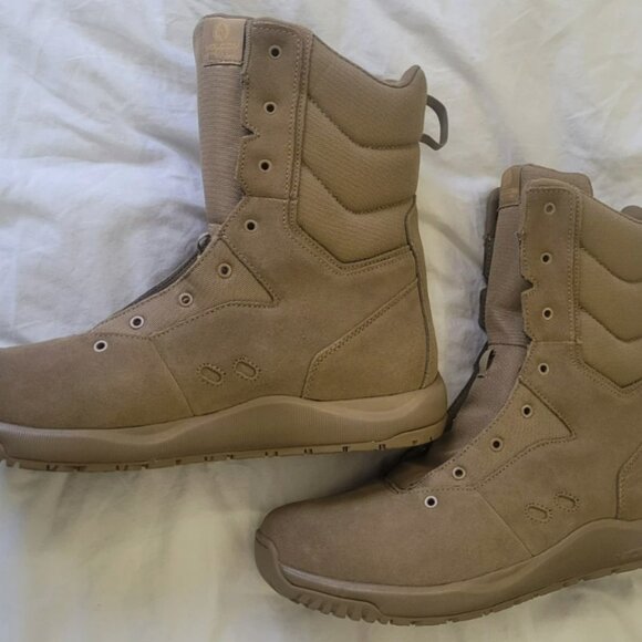 Mens Volcom Stone Force Leather Combat Boots New Without Laces Leather Size 15